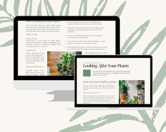 Plant Care Guide PDF | Houseplant Care Tips | Watering, Feeding & Sourcing Plants | Printable Digital Download