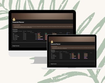 Notion Financial Planner | Budget Tracker, Savings Goals (Digital Download)