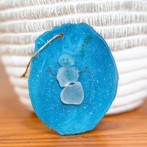 Seaglass Ornament - Snowman