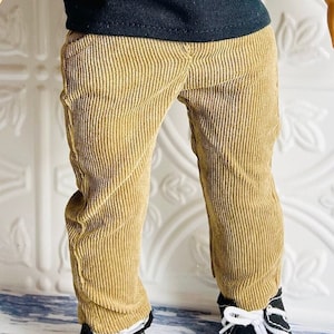 18&quot; BOY DOLL Corduroy PANTS Designed to Fit 18 Inch Girl or Boy Dolls Fancy Pants