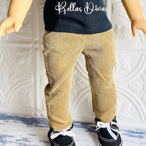 18" BOY DOLL Corduroy PANTS Designed to Fit 18 Inch Girl or Boy Dolls Fancy Pants