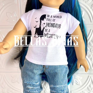 18" Girl Doll HALLOWEEN Custom Shirt - Create Your Own Design Custom Tee- Personalized Top Designed to fit 18 Inch Girl or Boy Dolls