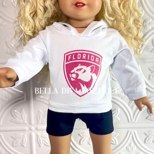 18 Inch Doll Hoodie: Personalized Cheerleader Design