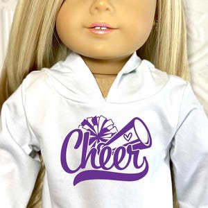 Personalized Cheerleader Hoodie for 18 Inch Dolls