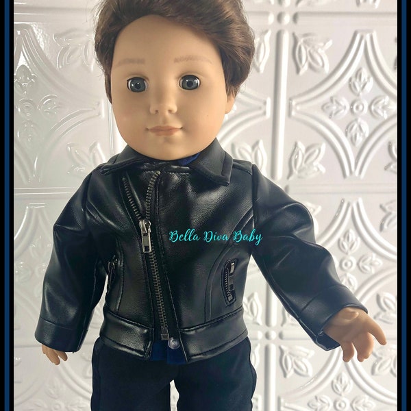 18 " Doll Leather Jacket Etsy