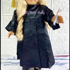 18&quot; Girl Doll GRADUATION GOWN, CAP and Diploma  -Custom Graduation Personalization outfit Designed to Fit 18 Inch Girl or Boy Dolls