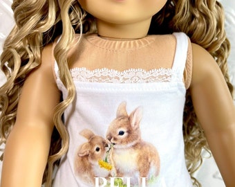 18" Girl DOLL TANK TOP White Personalized Cute Spring Custom Designs- Create your Own Summer Top Designed to Fit 18 Inch Girl Dolls