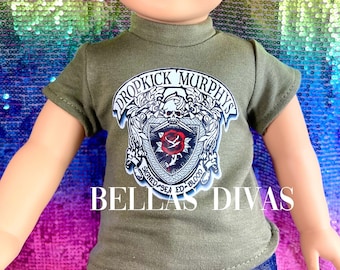 18" Girl Doll PERSONALIZED CUSTOM SHIRT -Create your Own Graphic Design Tee designed to fit 18" Girl or Boy Dolls