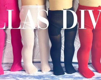 18" GIRL DOLL TIGHTS Lots of colors to choose - White, Pink, Black, Red, Purple, Ivory, Navy Tights Designed to fit 18 Inch Girl Dolls