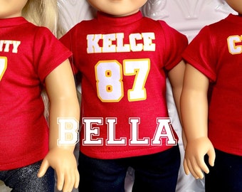 Singer BOYFRIEND Football Custom Design T-shirt designed to Fit 18" Dolls- Create Your Own Concert Personalized Tee Fits 18 Inch Dolls