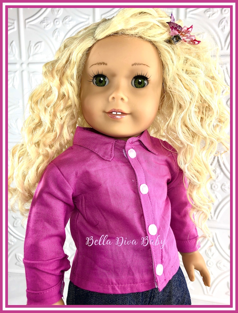 Boy Doll Button up SHIRT Fits Like AMERICAN Boy LOGAN Lots of Etsy
