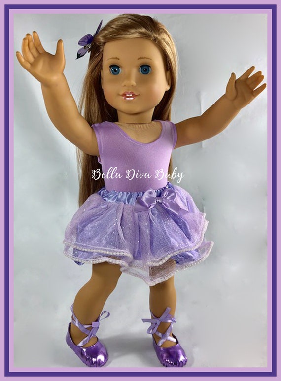 Light Pink Sparkly Dot Basic Tutu 18/" Doll Clothes Fits American girl dolls