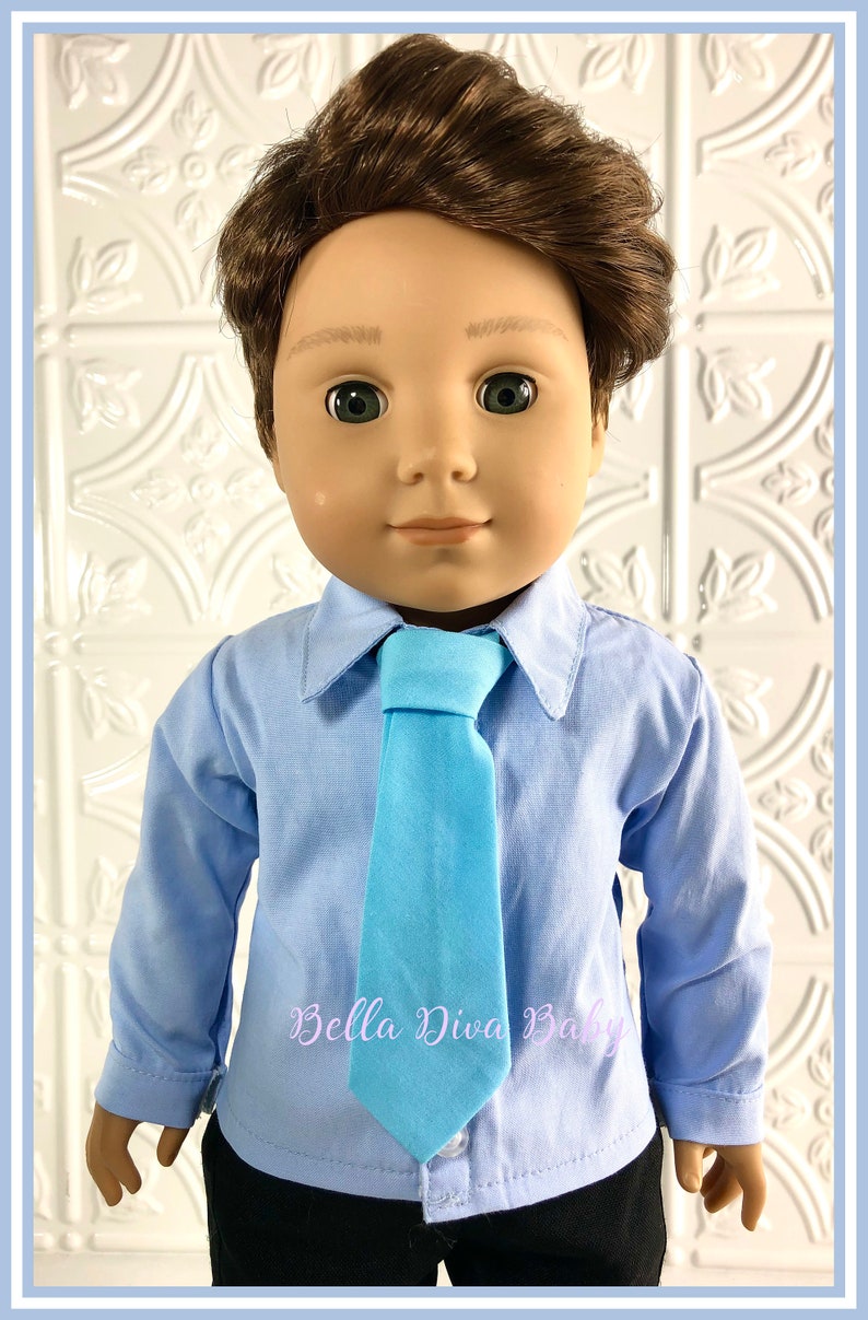 Boy Doll Button up SHIRT Fits Like AMERICAN Boy LOGAN Lots of Etsy