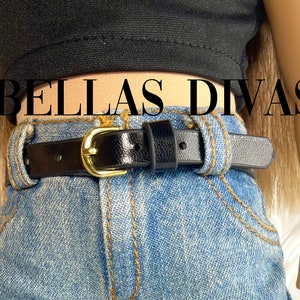 18&#39; Girl DOLL BELT Faux Leather Black, White, Pink, Brown lots of colors to pick designed to Fit 18 Inch Girl or Boy Dolls