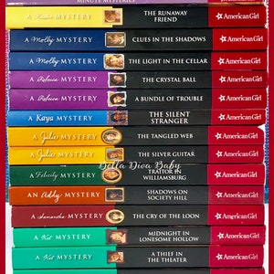 Retired AMERICAN GIRL MYSTERY Collection Books - Girls story books Samantha, Addy, Molly, Felicity, Kirsten Kaya, Rebecca, Josefina, Kit.