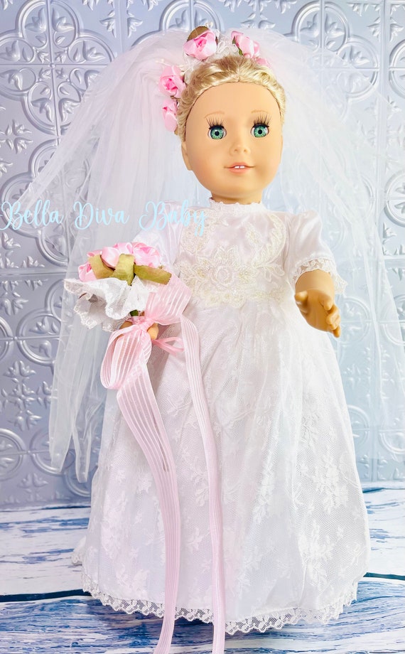 18 inch doll wedding dress cheap