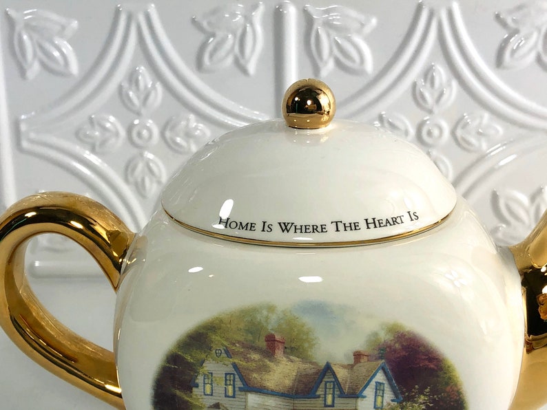 Thomas Kinkade Home Is Where The Heart Is Teapot