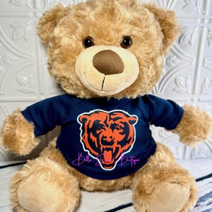 CUSTOM DESIGN Teddy Bear Shirt- PERSONALIZED Sport Teams, University, College, Sorority Plushie Tee Fits Most 14" Stuffed Animals