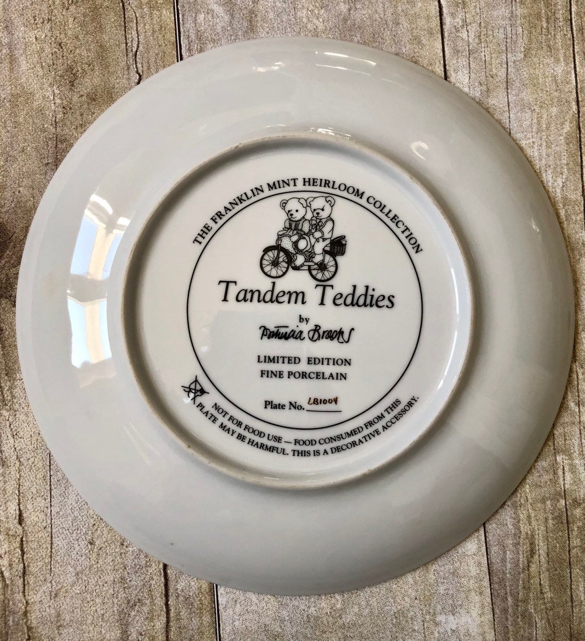 The FRANKLIN Mint Heirloom collection plate TANDEM Etsy