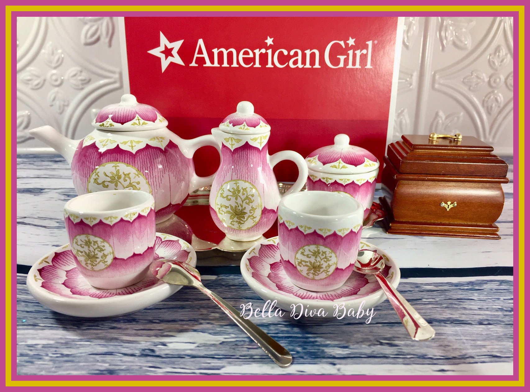 American Girl Felicity s Colonial Tea Set american Girl Doll