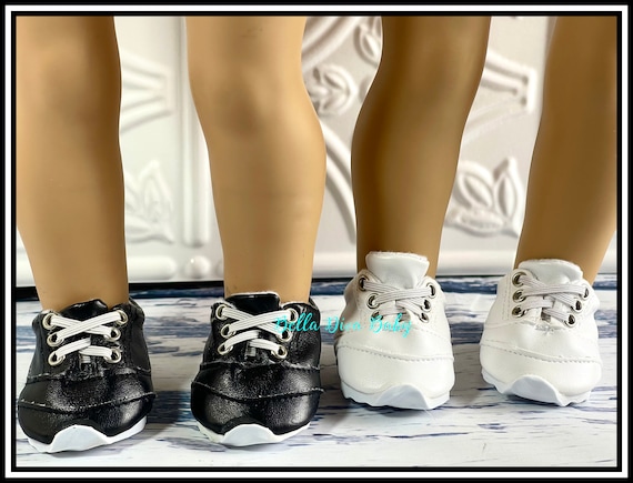 18 DOLL SPORTY SNEAKERS No Tie Cheerleader Sport Shoes gym Shoes