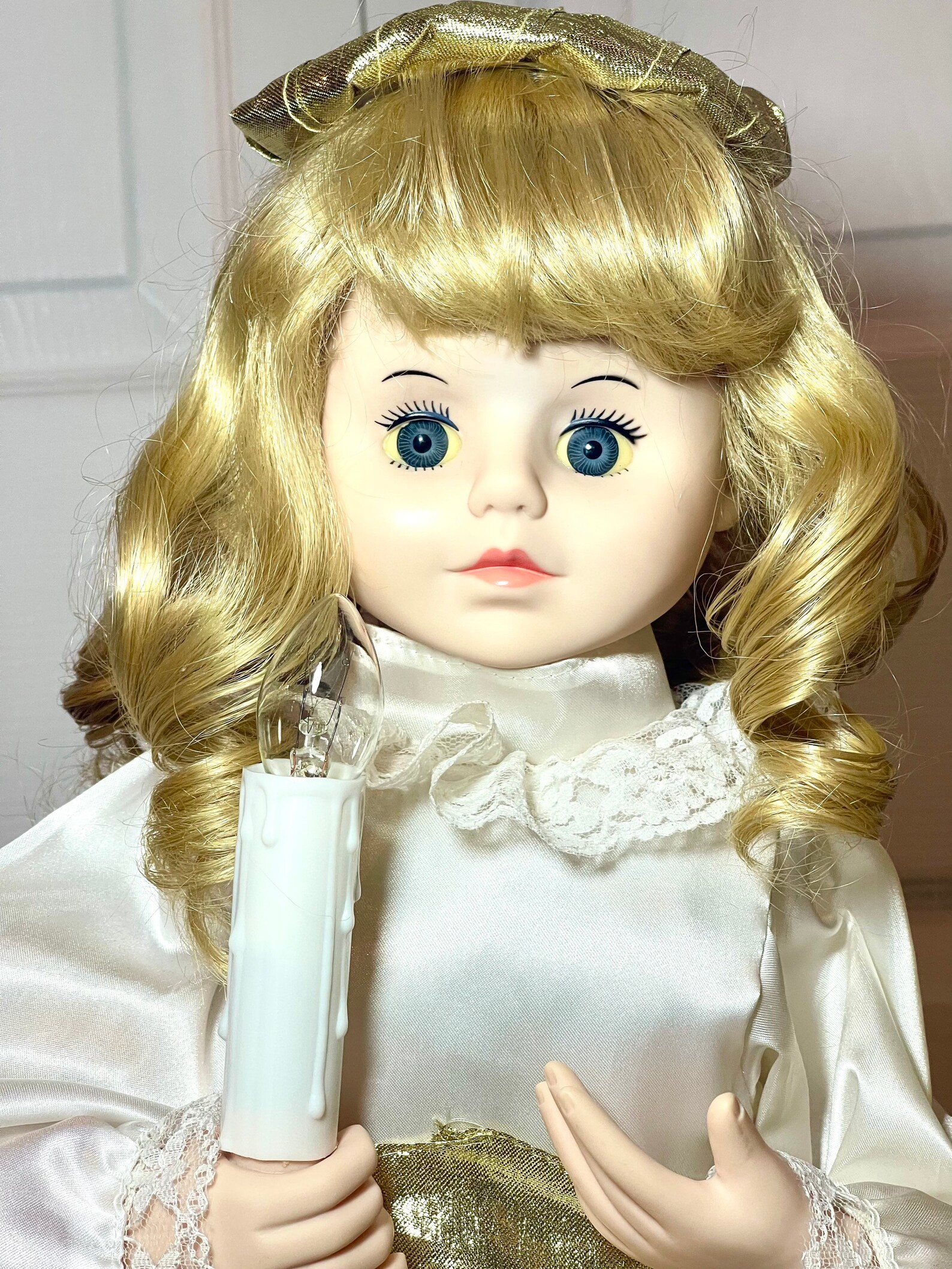 Vintage CHRISTMAS ANGEL Doll 24 With White Dress by Etsy