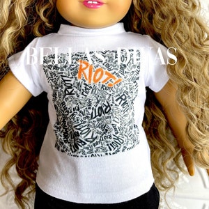 18" Girl Doll BAND CONCERT MUSIC Custom Shirt -Create your own Tees -Personalized Custom Shirts Designed to fit 18 Inch Girl or Boy Dolls