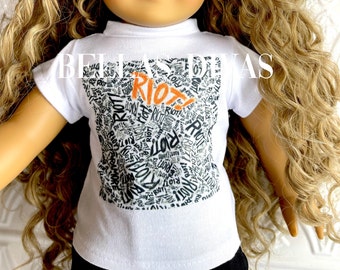 18" Girl Doll BAND CONCERT MUSIC Custom Shirt -Create your own Tees -Personalized Custom Shirts Designed to fit 18 Inch Girl or Boy Dolls