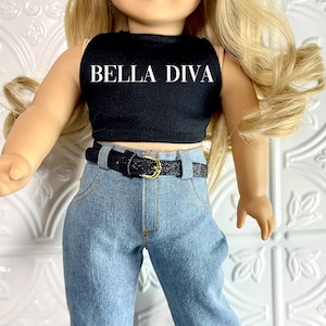 DISTRESSED Light wash RIPPED DENIM Doll Jeans Distressed jeans Designed to fit 18 Inch Dolls Pants with rips for 18 inch Girl or Boy Dolls NO DISTRESSED