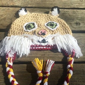 Bobcat Crochet Hat with Braids