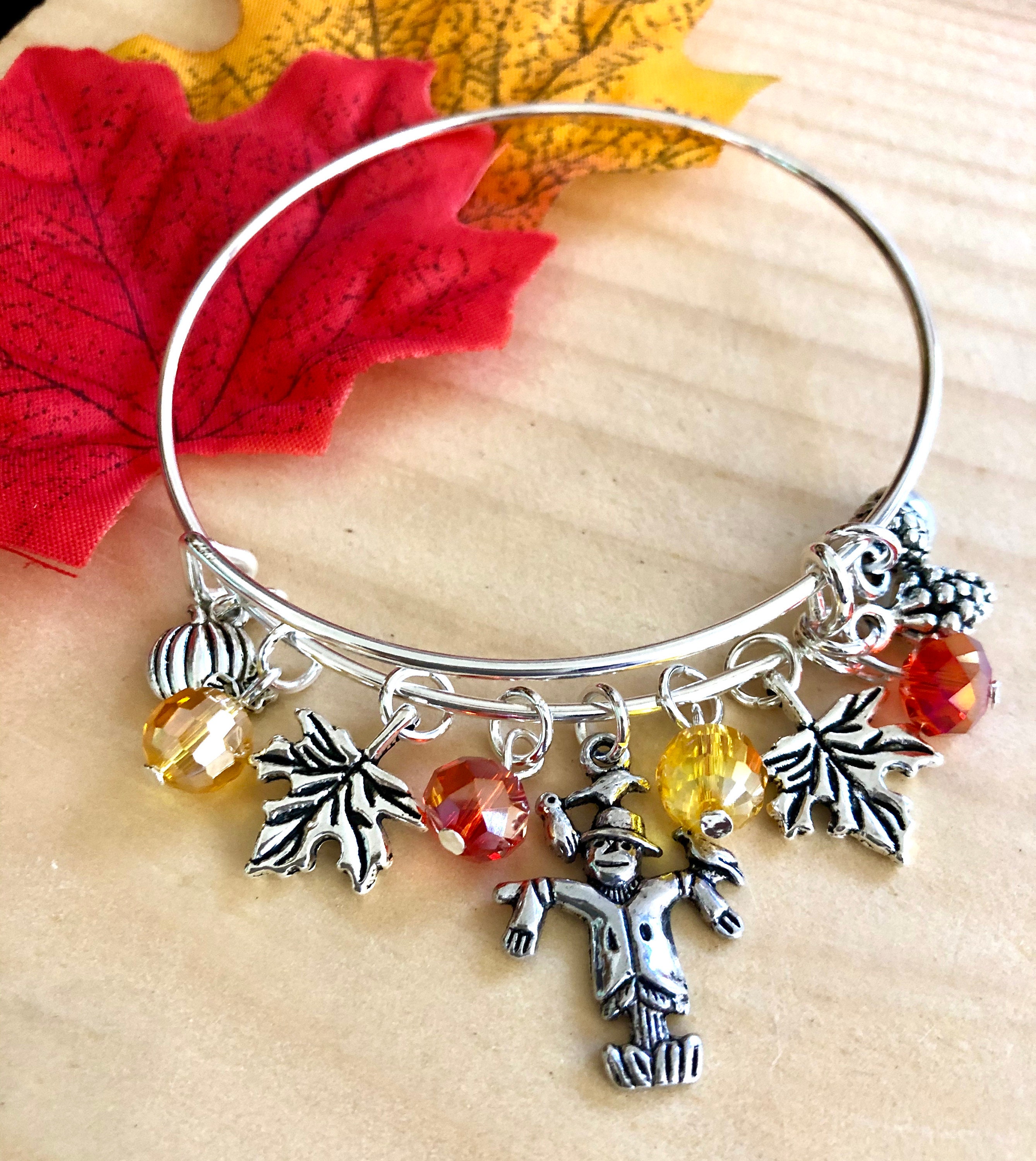 Pumpkin Bangle Bracelet – Touch of Whimsy by Jen, LLC