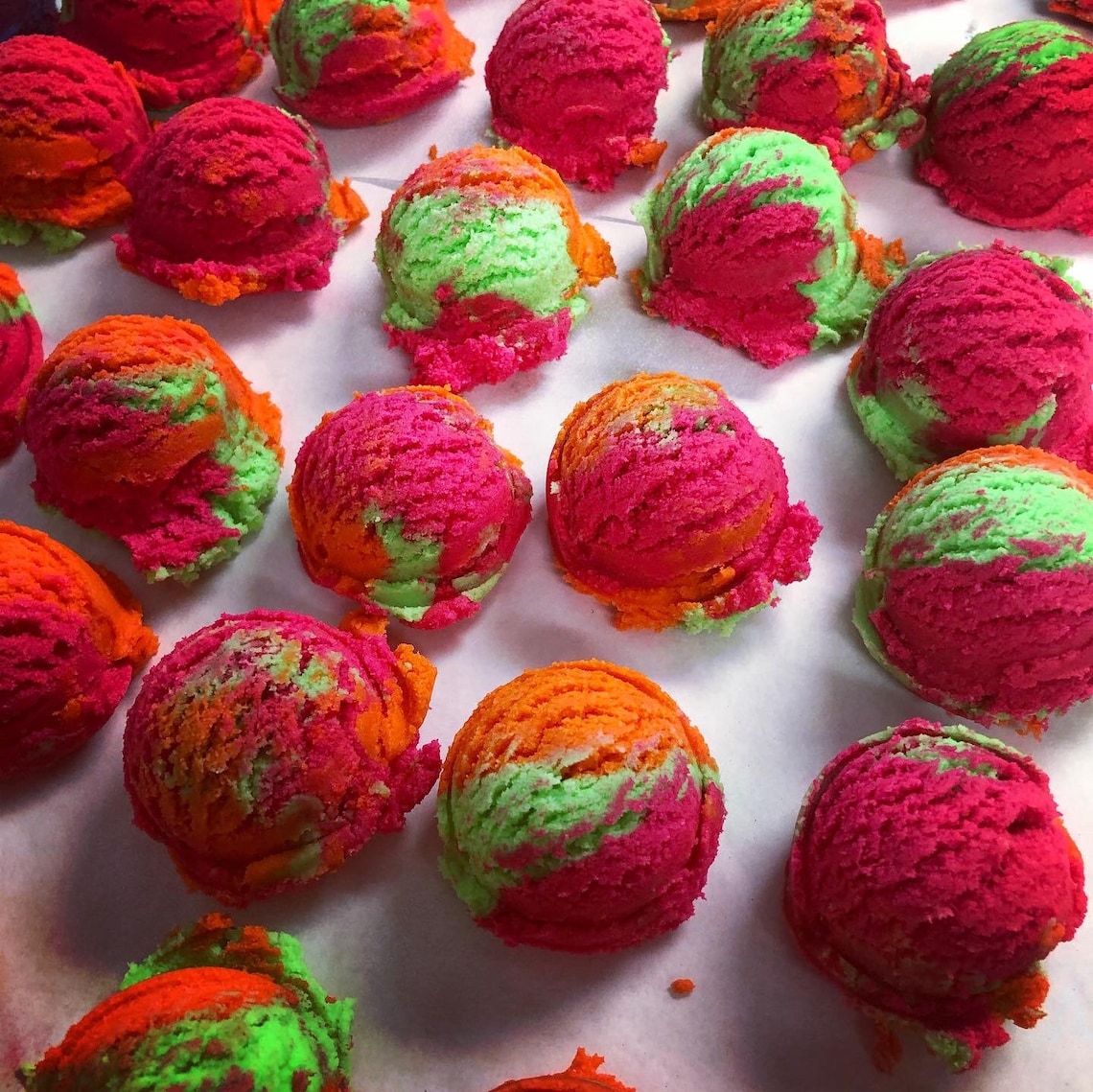 Bubble Scoops Rainbow Sherbet Solid Bubble Bath Etsy