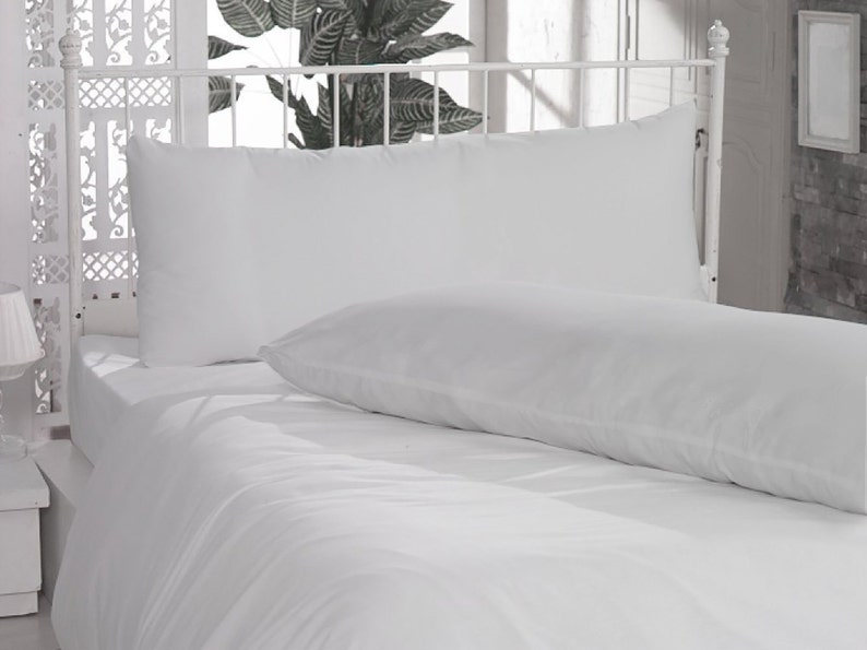 Set of 2 Ruffled Pillow Shams or 1 Body Pillow Cover Cotton Etsy