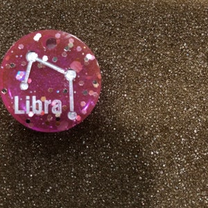 Glitter zodiac keychains image 8