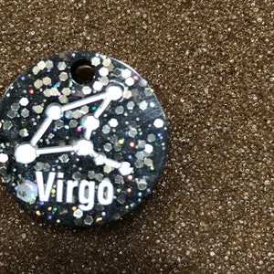 Glitter zodiac keychains image 3