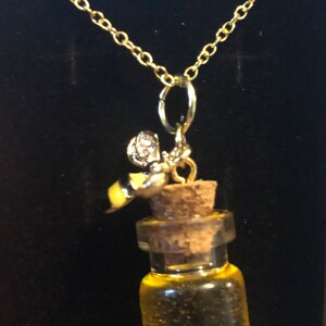 Honey jar necklaces with charms image 3