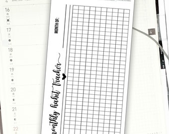 Hobonichi Weeks Monthly Habit Tracker for Note Pages  / Hobonichi Weeks Note Page Stickers / Hobonichi Weeks Functional / Habit Trackers