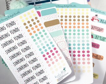 Dave Ramsey Budget Sticker Bundle | Budget Stickers for ECLP / Sinking Funds for Erin Condren Planner / Dave Ramsey Planner Emergency Fund
