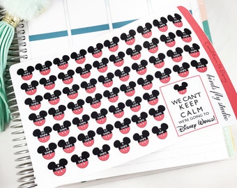 Odliczanie do Disney naklejek | Disney Countdown ECLP naklejki/Erin Condren Planner dni do Disney naklejki/odliczanie Disney