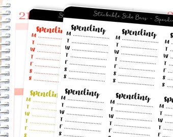 Trascorrere una adesivo Planner | Barra laterale impila per Erin Condren Planner Sticker / impilabile Sticker / Side Bar Tracker