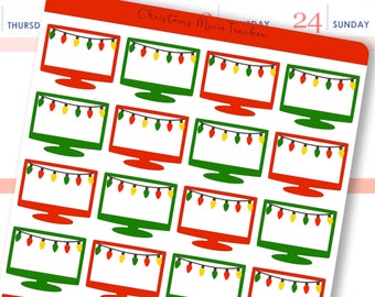 Planner Stickers Christmas Movies / Christmas Movies / Christmas for planners & calendars