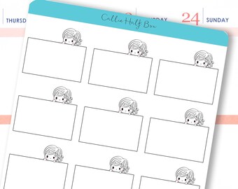 Callie Half Box / Planner Character Stickers / Callie The Planner Girl / Planner Character Stickers / Half Box Planner Stickers