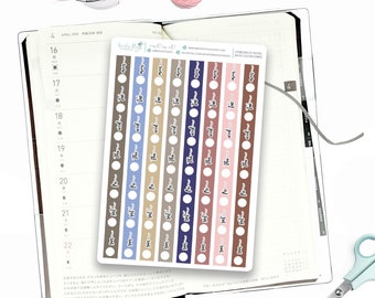 Dusty Romance Hobonichi Date Cover Stickers |  Summer Date Cover Stickers for Hobonichi Weeks