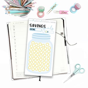 Hobonichi Weeks Savings Tracker for Note Pages  / Hobonichi Weeks Note Page Stickers / Hobonichi Weeks Functional / Bills Trackers