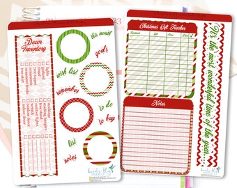 Adesivi di natale nota pagina / natale nota pagina adesivi per Erin Condren / autoadesivi di Natale / Christmas Planner adesivi