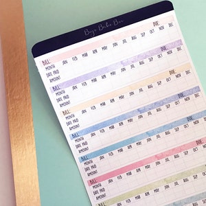 Bujo Budget Tracker Sticker | Bullet Journal Sticker / Budget Tracker, Monatliche Bill Tracker, Bill Strips