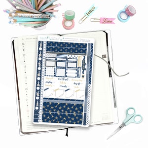 Hobonichi Weeks Weekly Kit Golden Nautical / Hobonichi Weeks Weekly Spread / Themed Weekly Kits / Golden Nautical Hobo Weeks, Weekly Kit