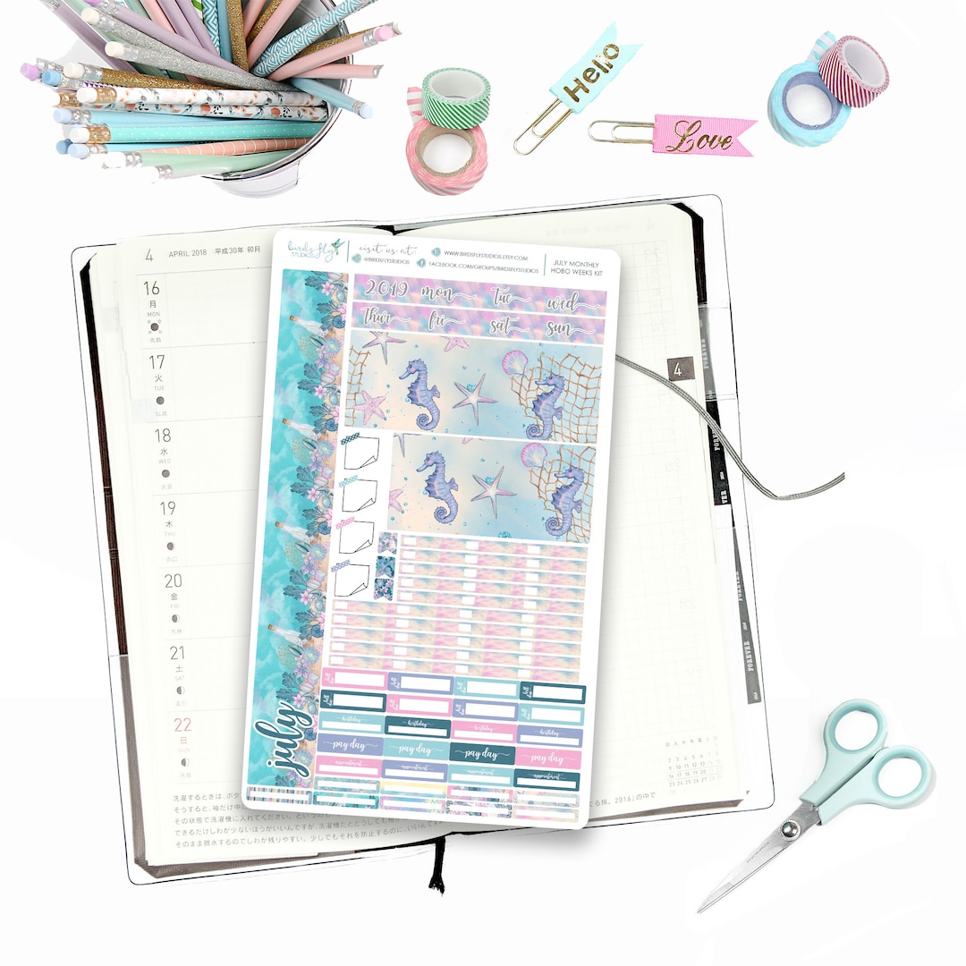 Hobonichi Weeks July Mermaid Monthly Kit / Hobonichi Weeks Monthly ...