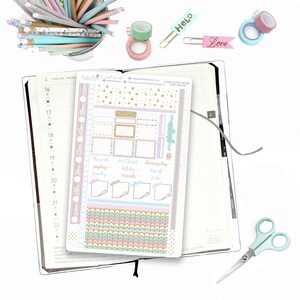 Hobonichi Weeks Weekly Kit Pastel Glitter Unicorns/ Hobonichi Weeks Weekly Spread / Themed Weekly Kits / Pastel Hobo Weeks, Weekly Kit
