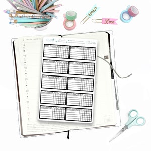 Hobonichi Weeks Habit Tracker Stickers / Hobonichi Weeks Functional Stickers / Hobonichi Tracker Stickers / Hobonichi Weeks Tracker Stickers image 3